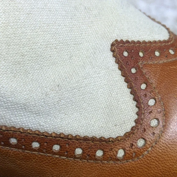 Cole Haan Tan Linen Wingtip Oxfords 12M - Picture 14 of 14